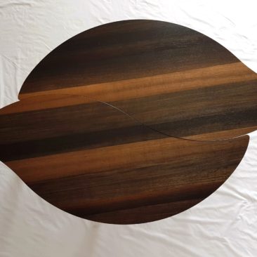 Bog Oak Double Leaf Coffee Table - overhead view of leaves together
