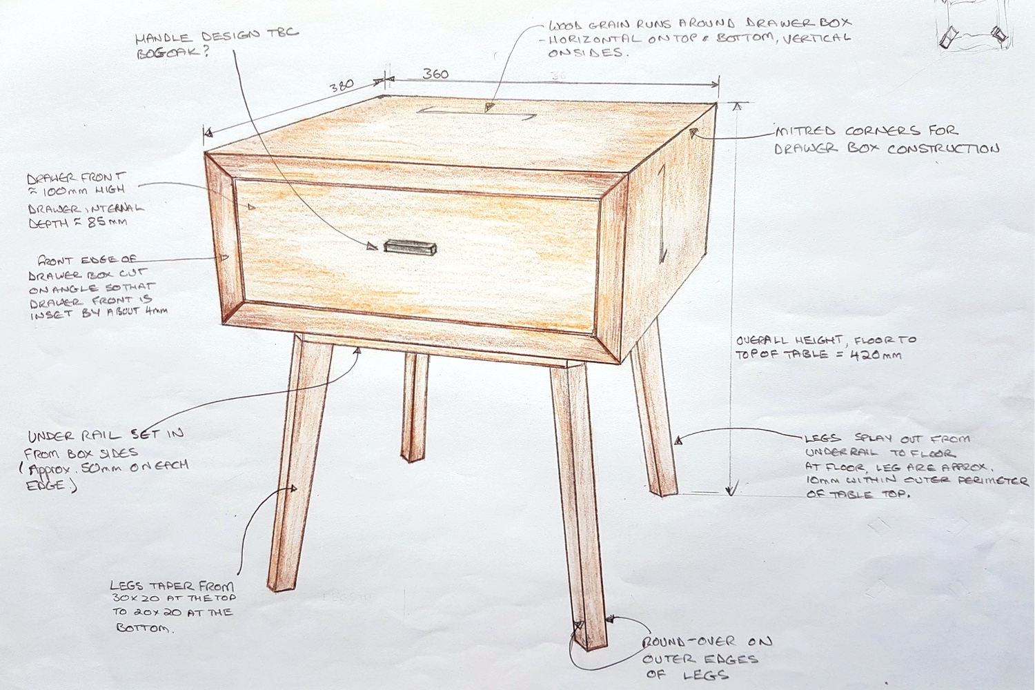 Bedside Tables Made to Measure : Irene Banham Furniture