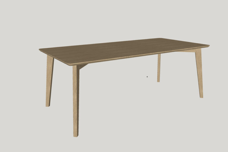 Picture of oak dining table model