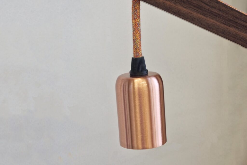 picture of lampholder in brushed copper