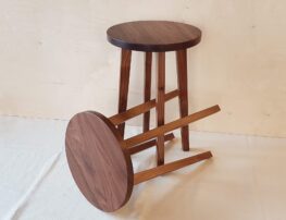 Two walnut coffee tables